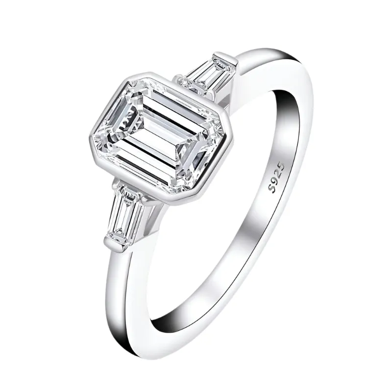 1.5ct Emerald Cut Diamond Engagement Ring