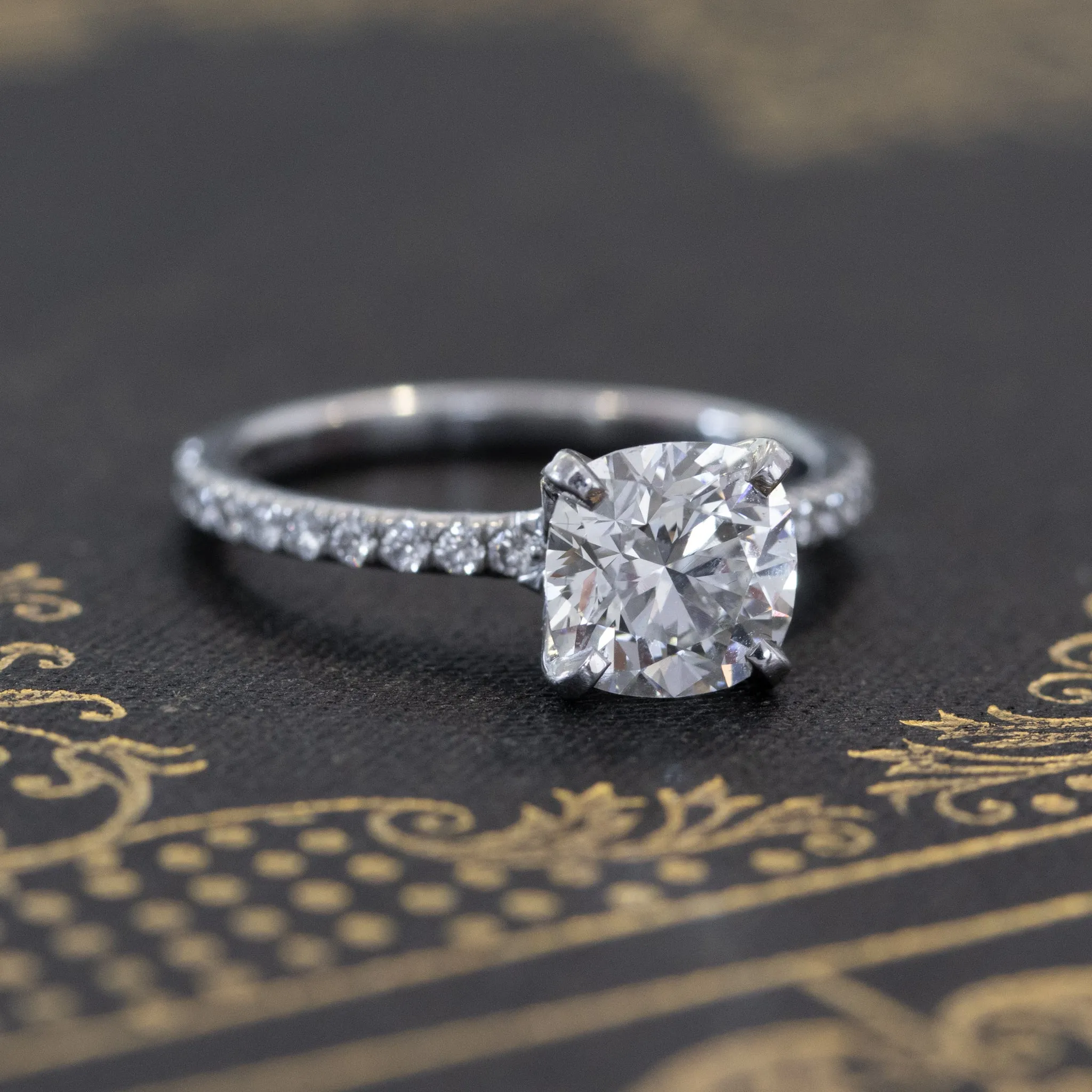 1.60ct Cushion Cut Solitaire A Blue Nile Signature Cut