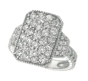 1.75 Carat Natural Diamond Ring G SI 14K White Gold