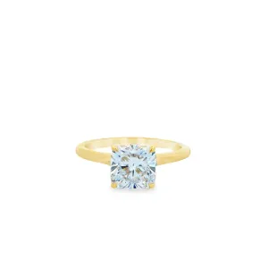18ct Yellow Gold 2.05ct Cushion Cut Lab Grown Diamond Solitaire Ring