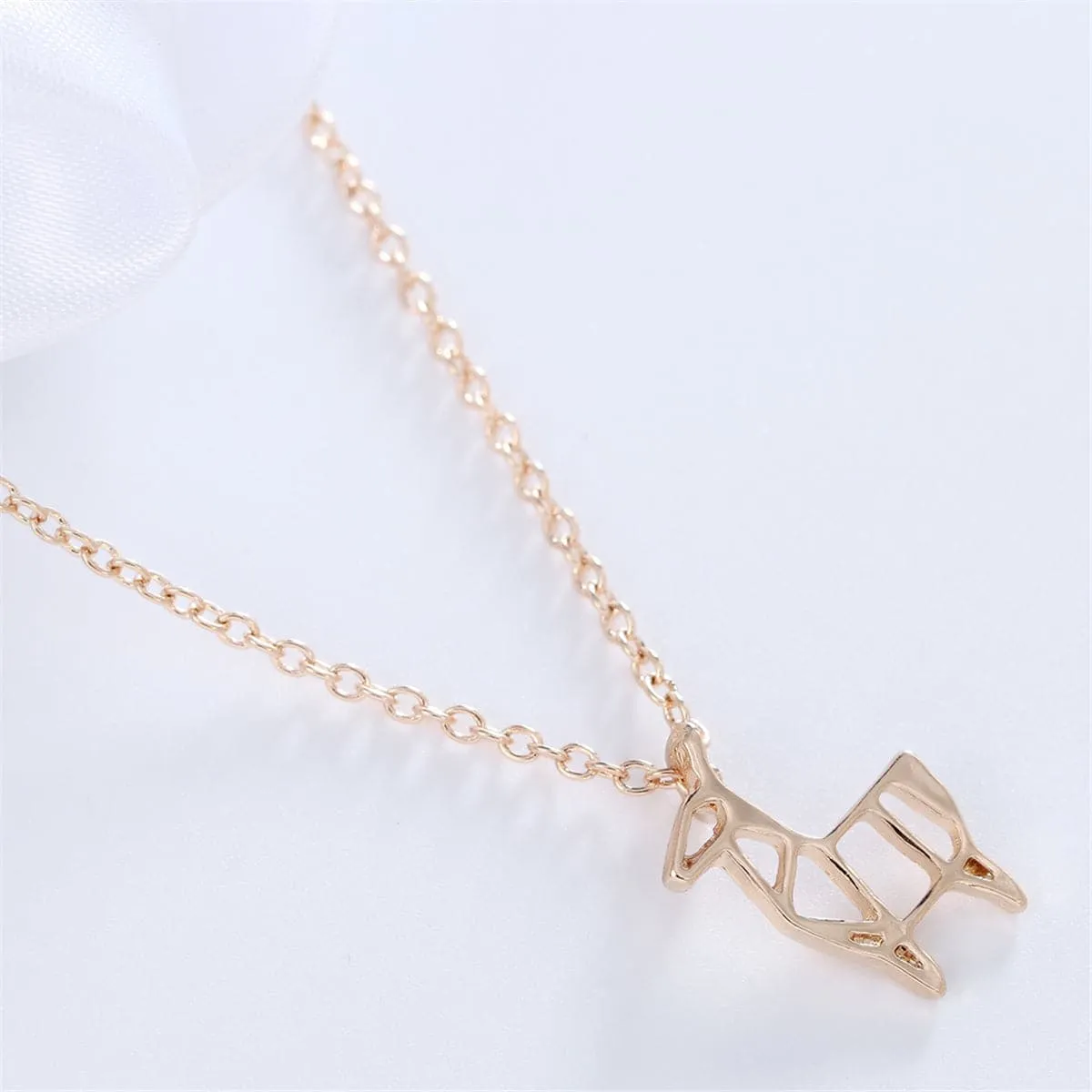 18K Gold-Plated Open Goat Pendant Necklace
