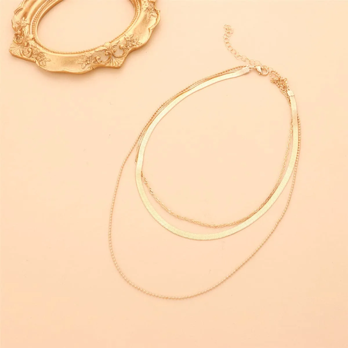 18K Gold-Plated Snake Chain Layered Necklace