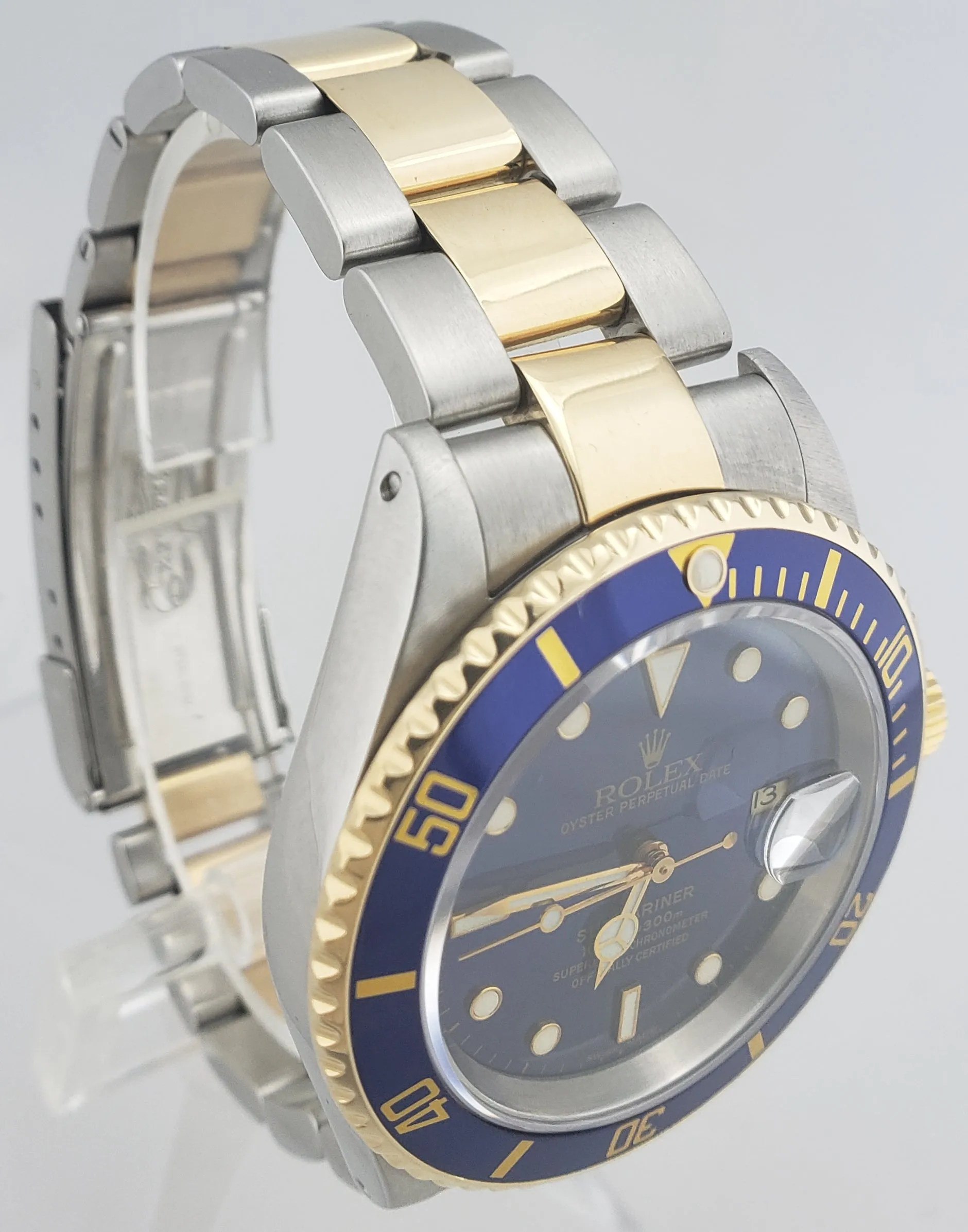 2003 Rolex Submariner 16613 Two-Tone Stainless Blue Date Dive 40mm Watch SEL