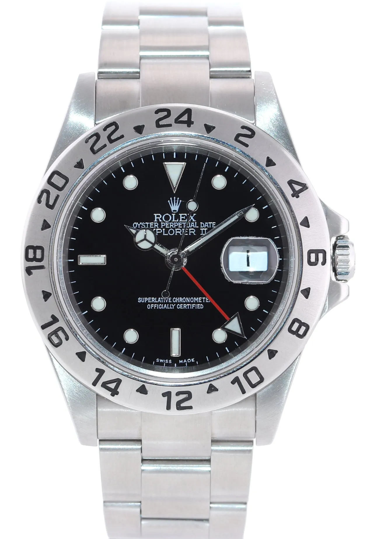 2005 PAPERS Rolex Explorer II Steel Black Dial 16570 40mm GMT SEL Watch Box