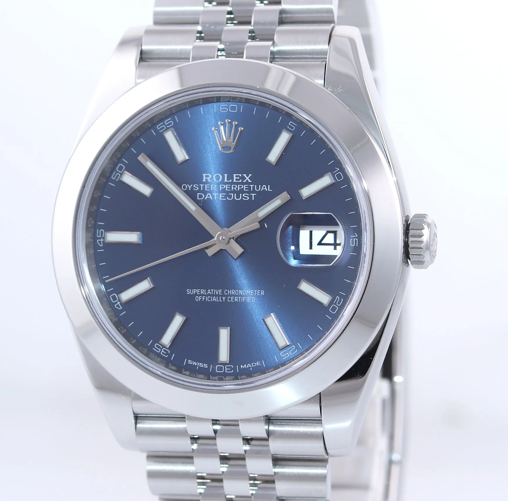 2018 MINT PAPERS Rolex DateJust 41 Steel 126300 Blue Dial Jubilee 41mm Watch Box