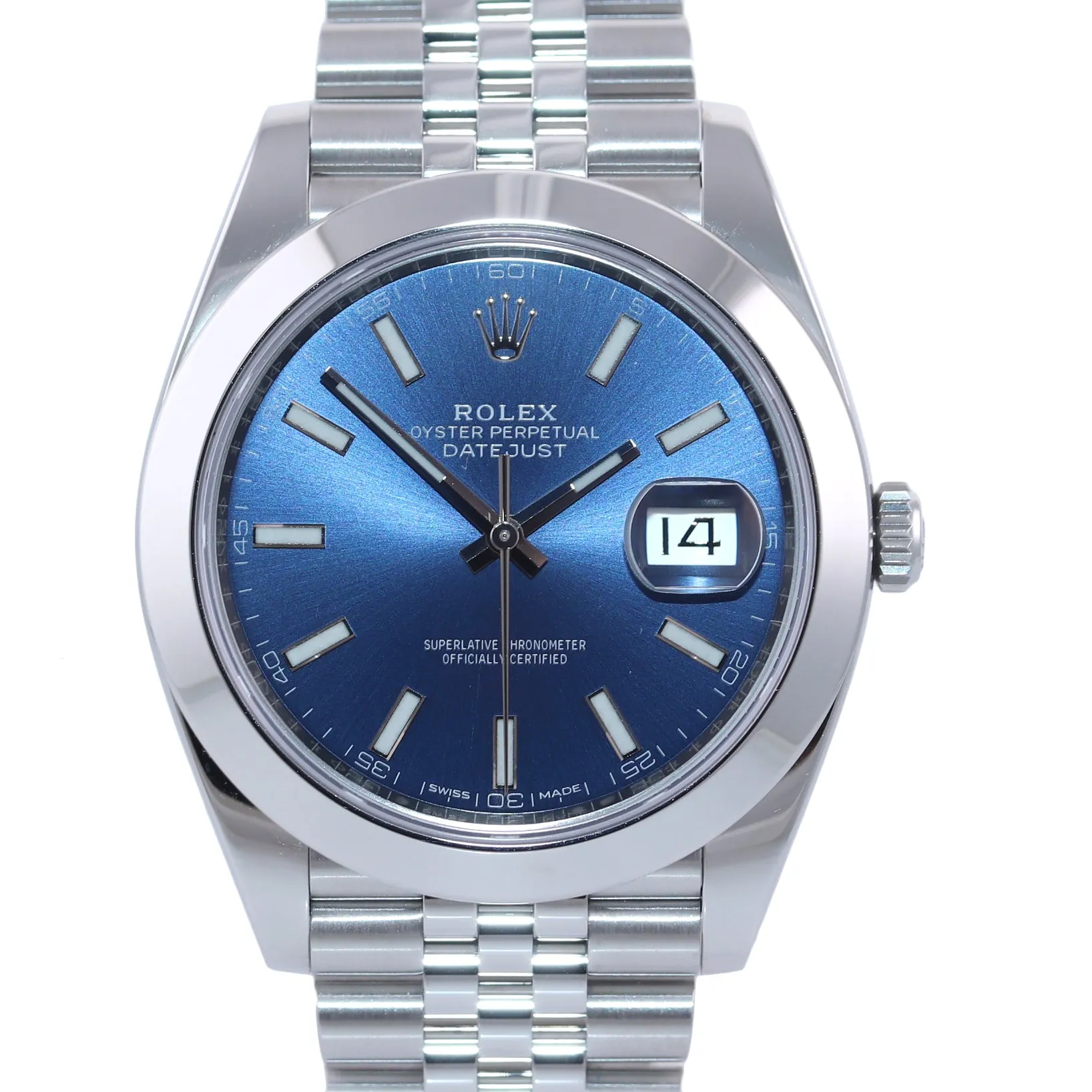 2018 MINT PAPERS Rolex DateJust 41 Steel 126300 Blue Dial Jubilee 41mm Watch Box
