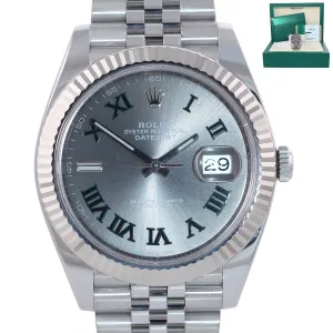 2018 MINT Rolex DateJust 41 Wimbledon Roman 126334 Watch