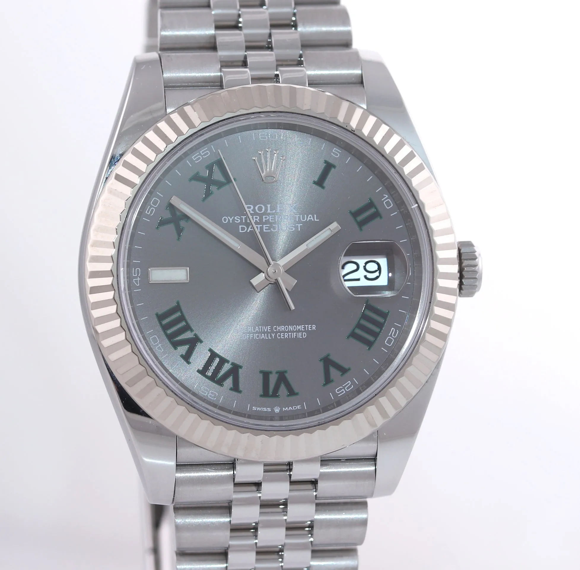 2018 MINT Rolex DateJust 41 Wimbledon Roman 126334 Watch