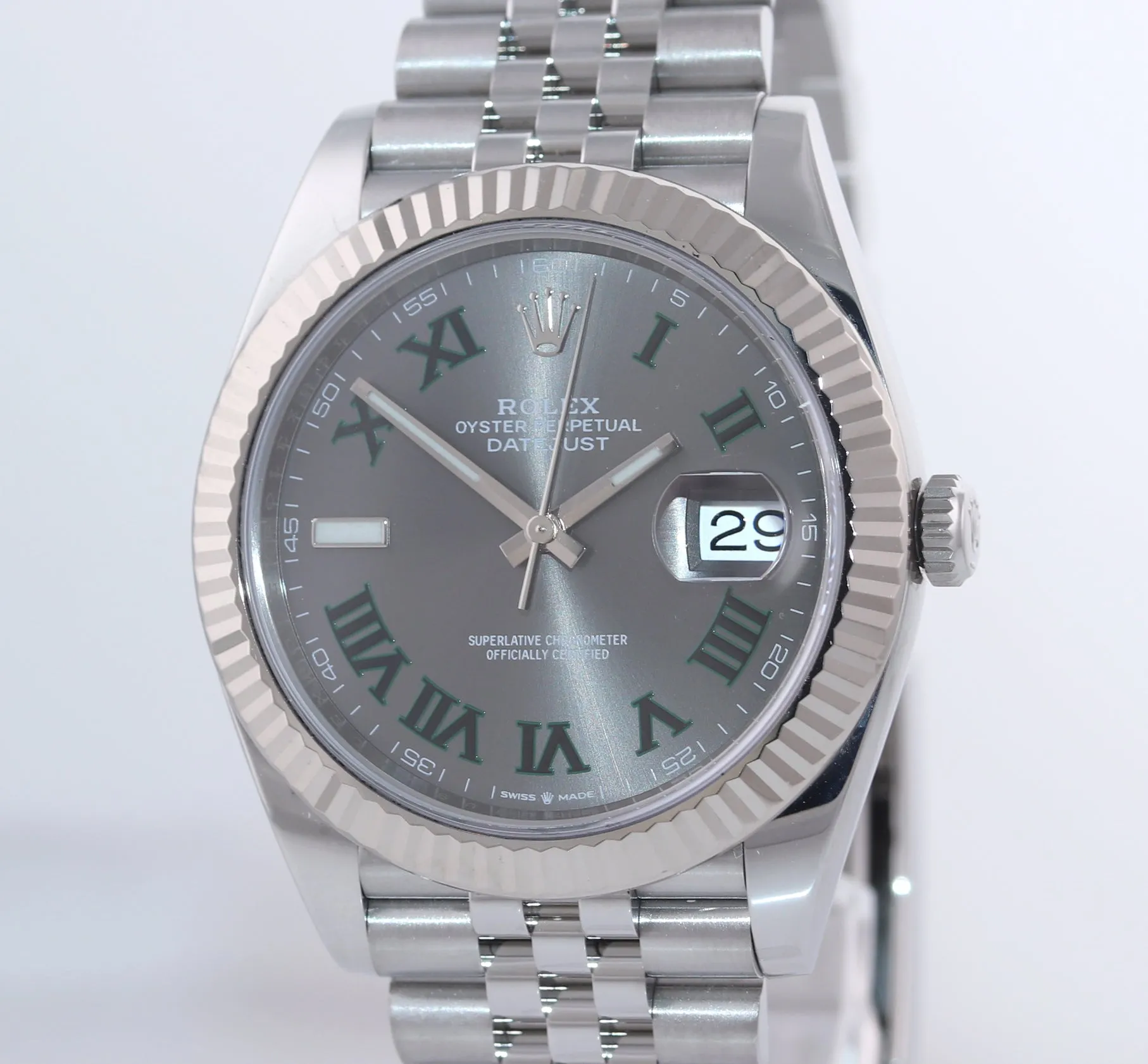 2018 MINT Rolex DateJust 41 Wimbledon Roman 126334 Watch