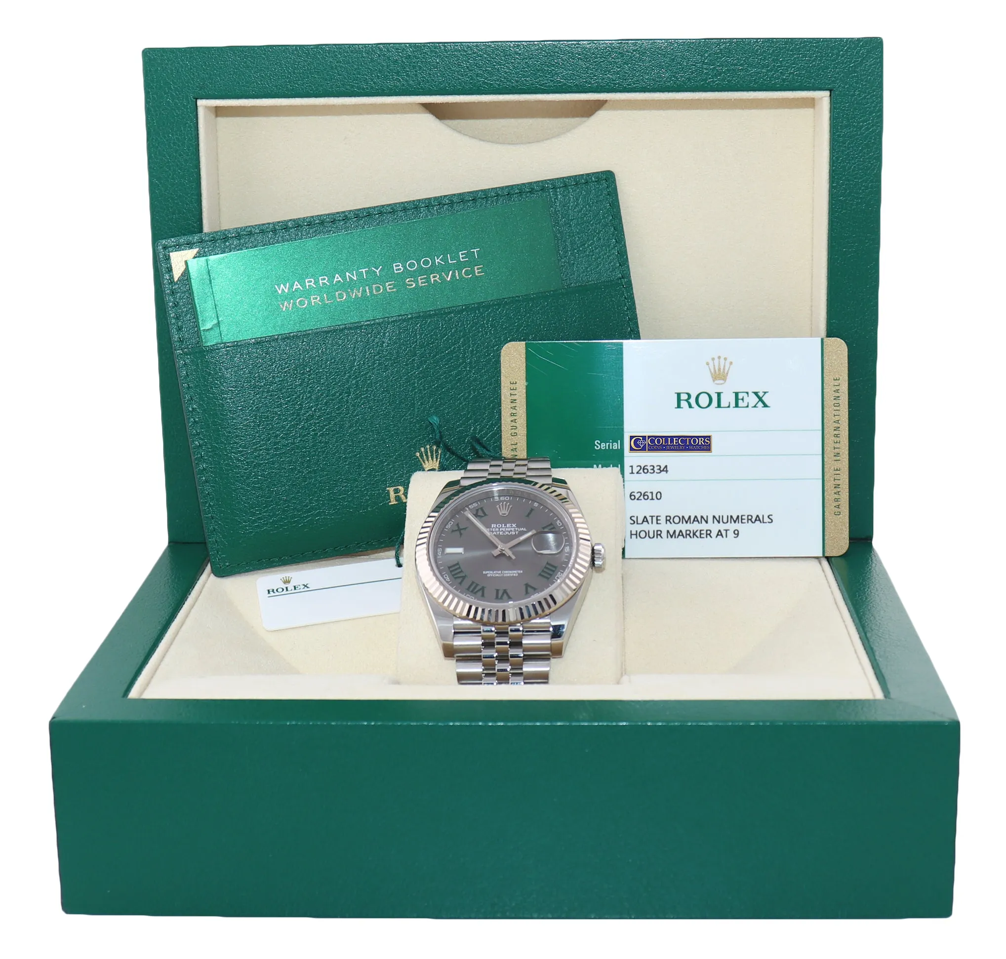 2018 MINT Rolex DateJust 41 Wimbledon Roman 126334 Watch
