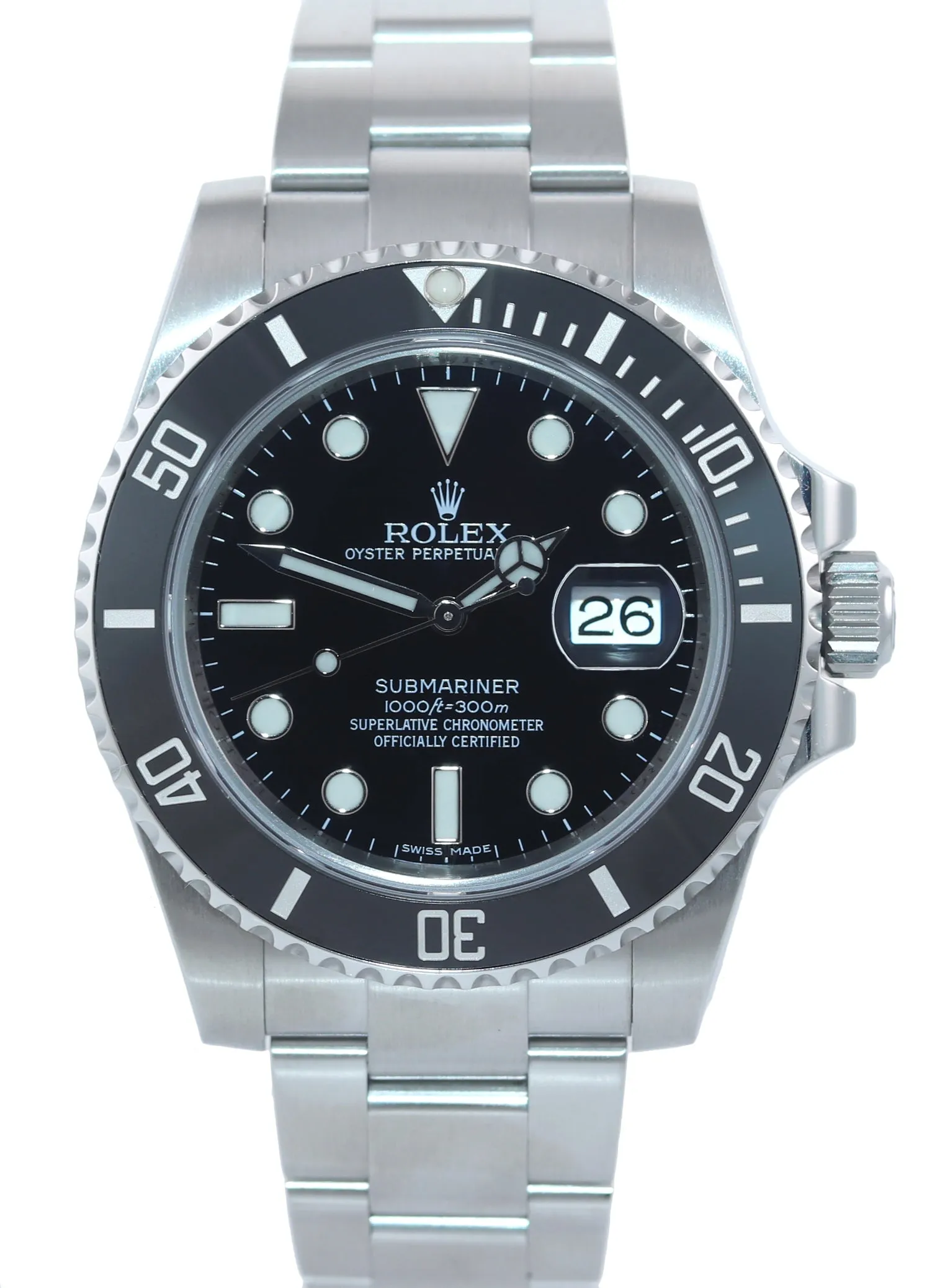 2018 PAPERS Rolex Submariner Date 116610 Steel Black Dive Ceramic Watch Box
