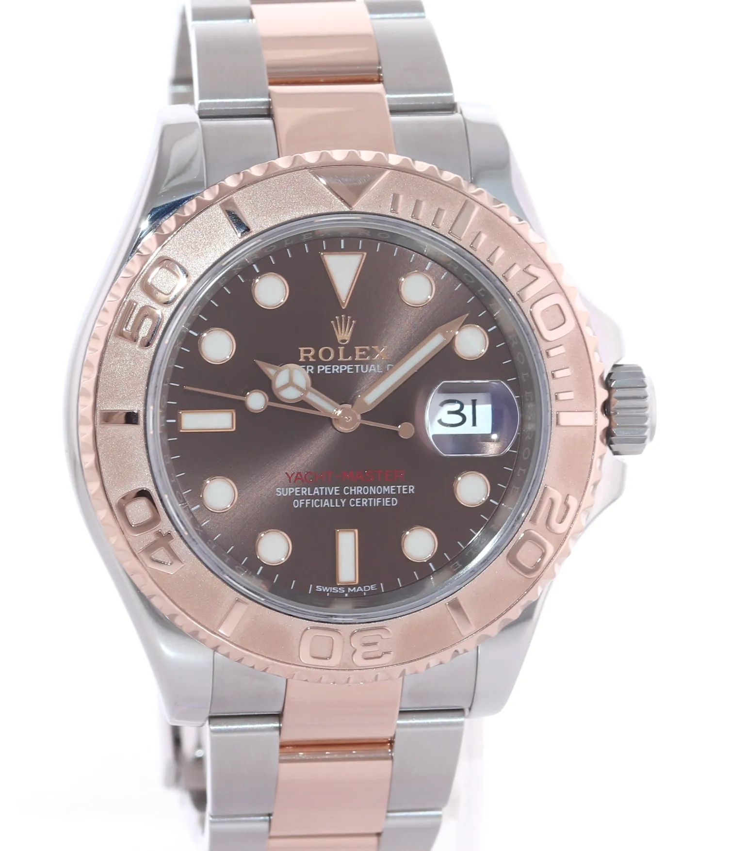2018 Rolex Yacht-Master 116621 CHOCOLATE 40mm 18K Everose Gold Stainless Watch