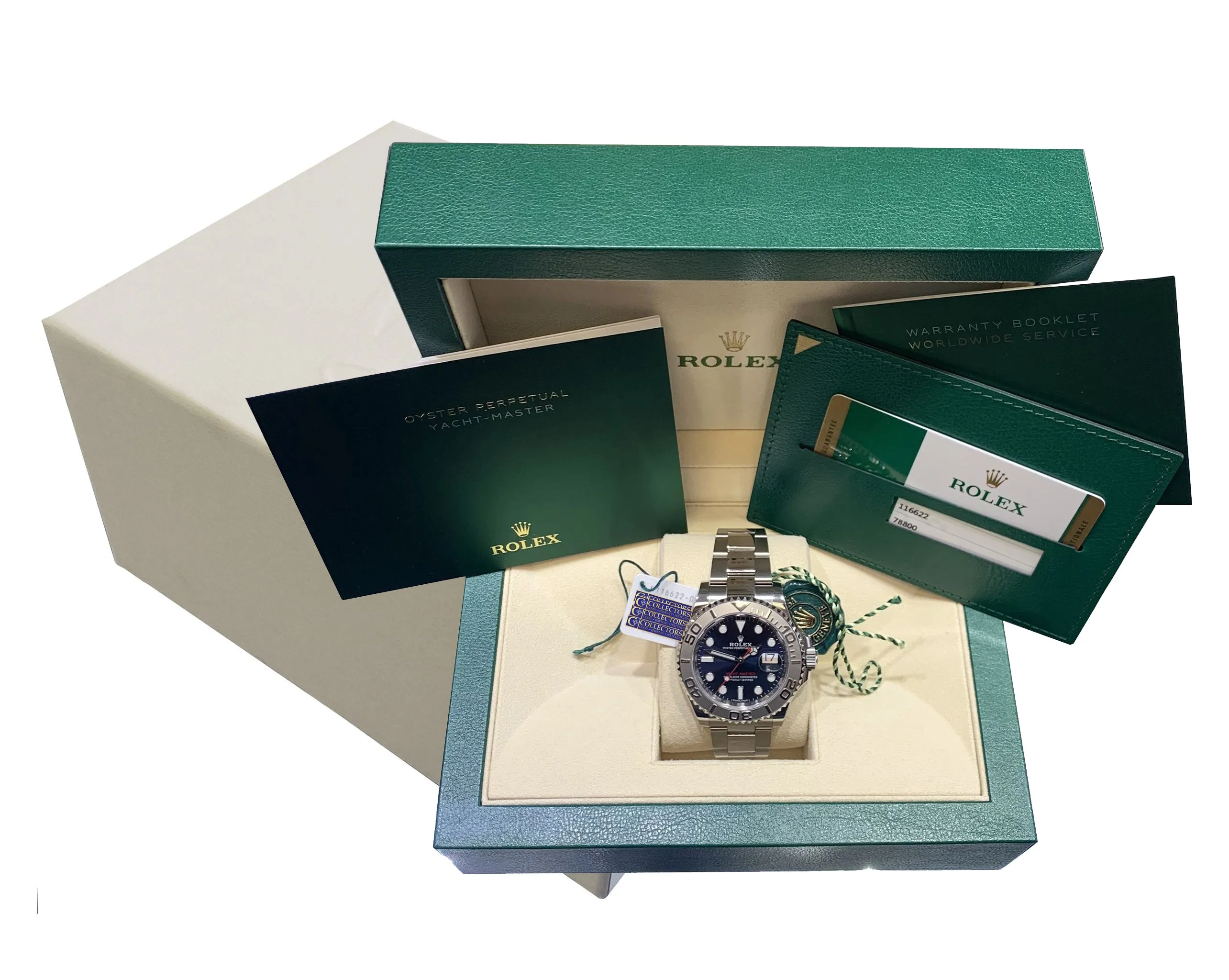 2019 Rolex Yacht-Master Stainless Steel Platinum Blue 40mm Watch 116622