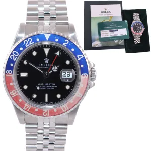2020 RSC PAPERS Rolex GMT-Master Tritium Pepsi Blue Red Steel Jubilee 16700 Watc