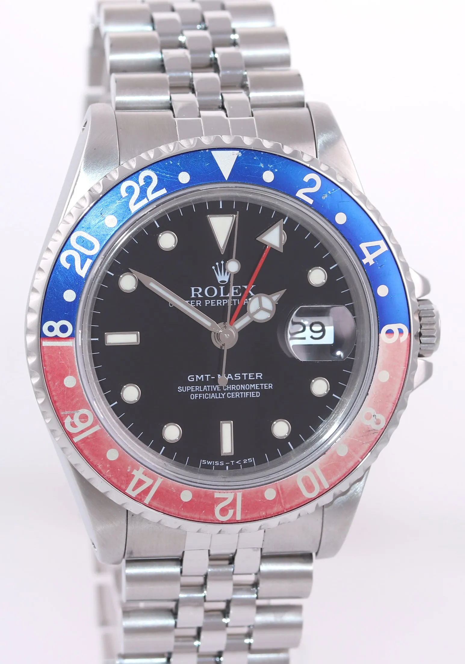 2020 RSC PAPERS Rolex GMT-Master Tritium Pepsi Blue Red Steel Jubilee 16700 Watc