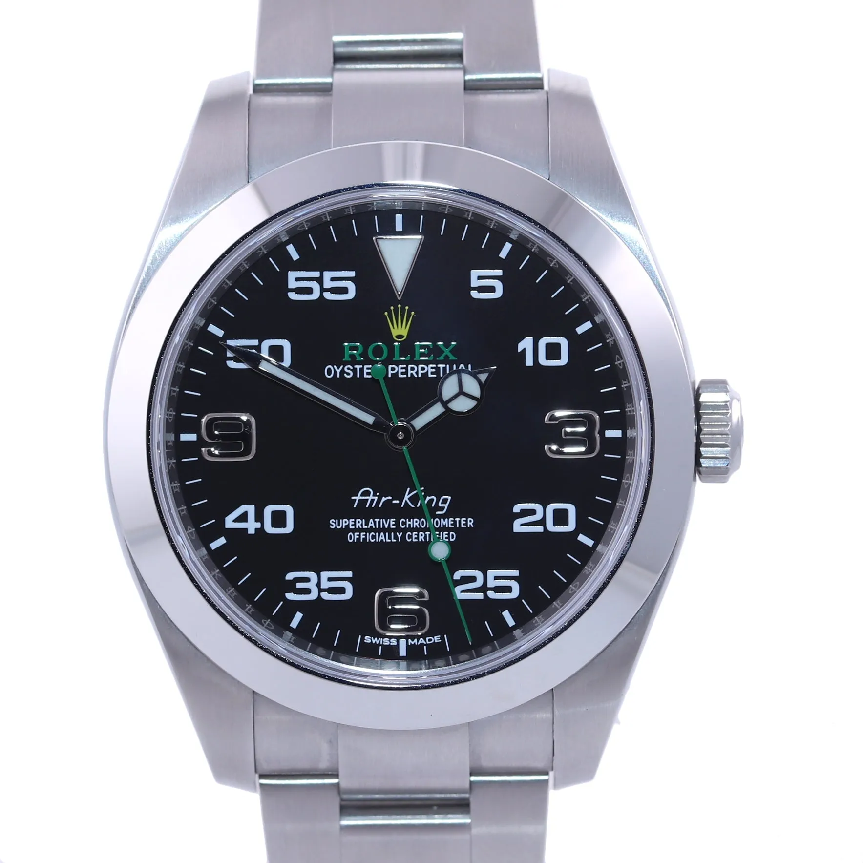 2022 PAPERS BRAND NEW Rolex Air-King 116900 Green Arabic 40mm Steel Watch Box
