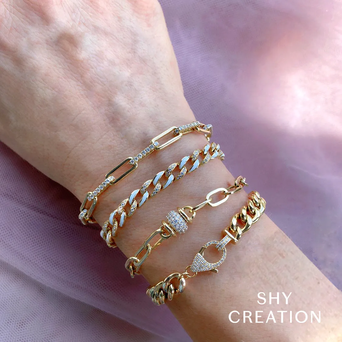 2.21CT DIAMOND PAPER CLIP LINK BRACELET SC55021382V2