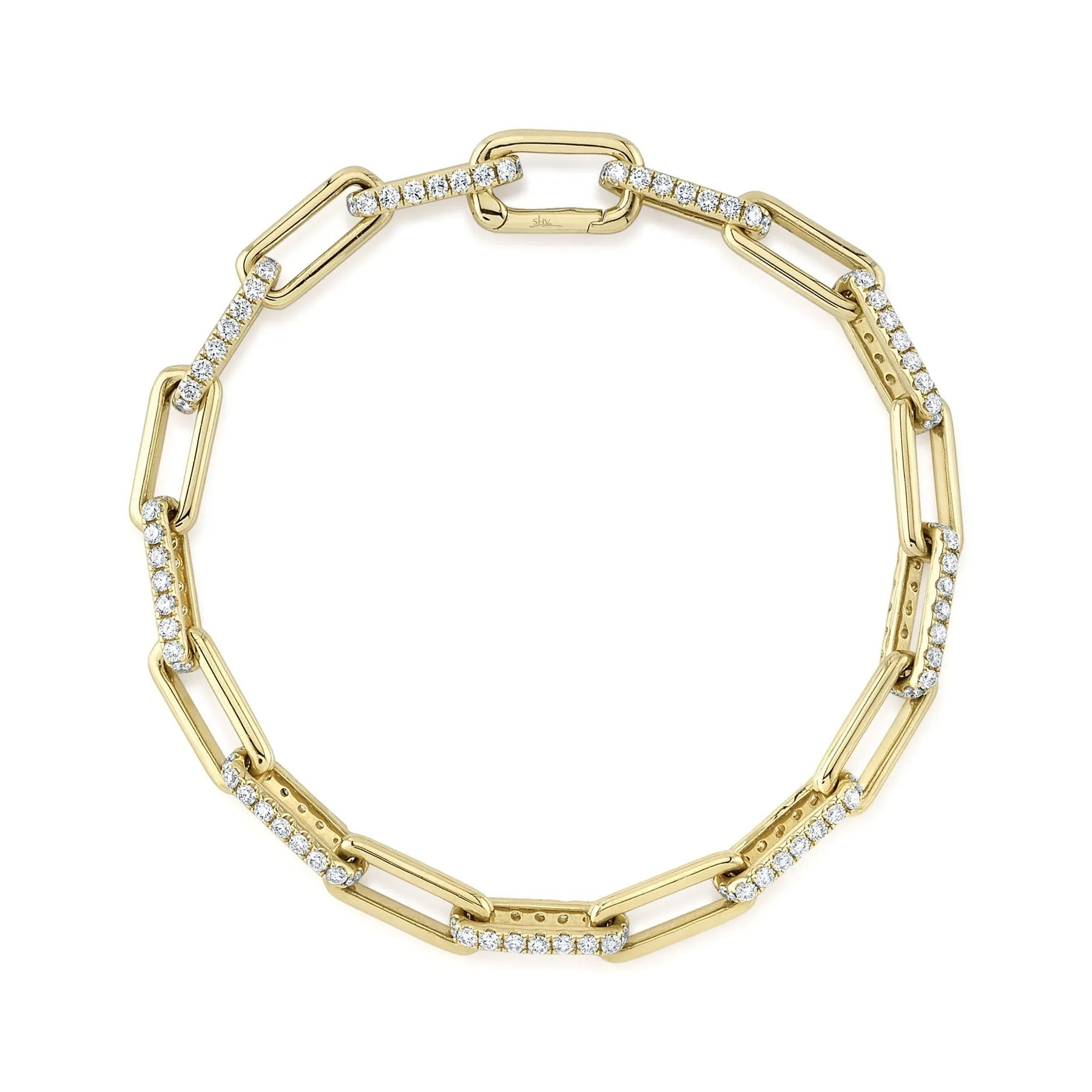 2.21CT DIAMOND PAPER CLIP LINK BRACELET SC55021382V2