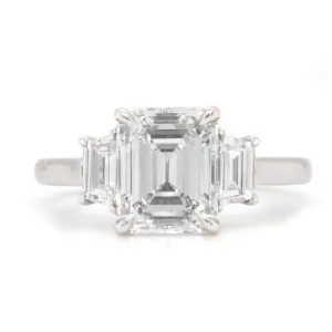 2.36ct Platinum Emerald Cut Diamond Ring