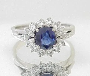2.40ct Sapphire & Diamond Ring