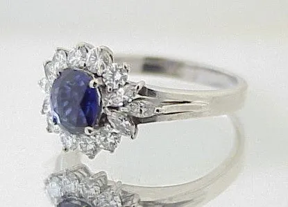 2.40ct Sapphire & Diamond Ring