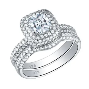 2.9 Ct Cushion Cut Diamond Ring Set