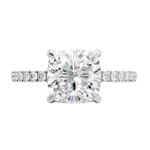 3.0ct Cushion Cut Diamond Engagement Ring