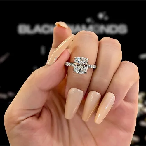 3.0ct Cushion Cut Diamond Engagement Ring