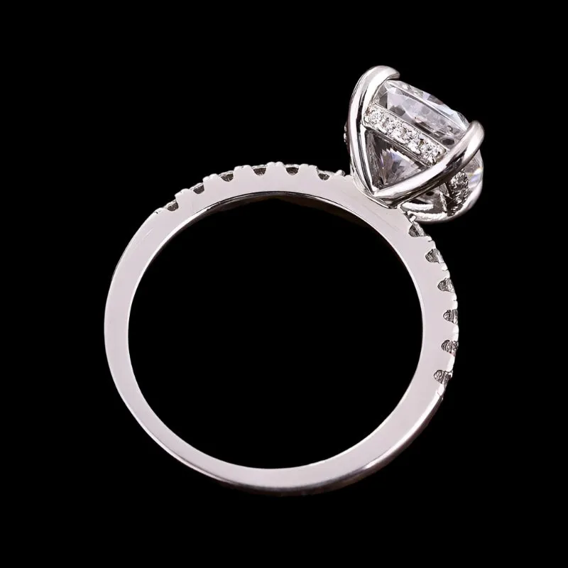 3.0ct Cushion Cut Diamond Engagement Ring