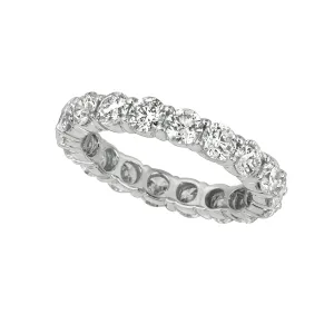3.45 CT Natural Diamond Eternity Band Ring G SI 18K White Gold 18 stones
