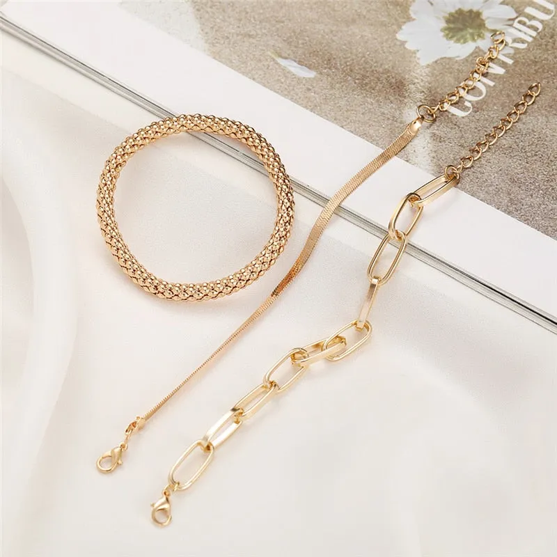 3PCS/Set Chain Bracelets