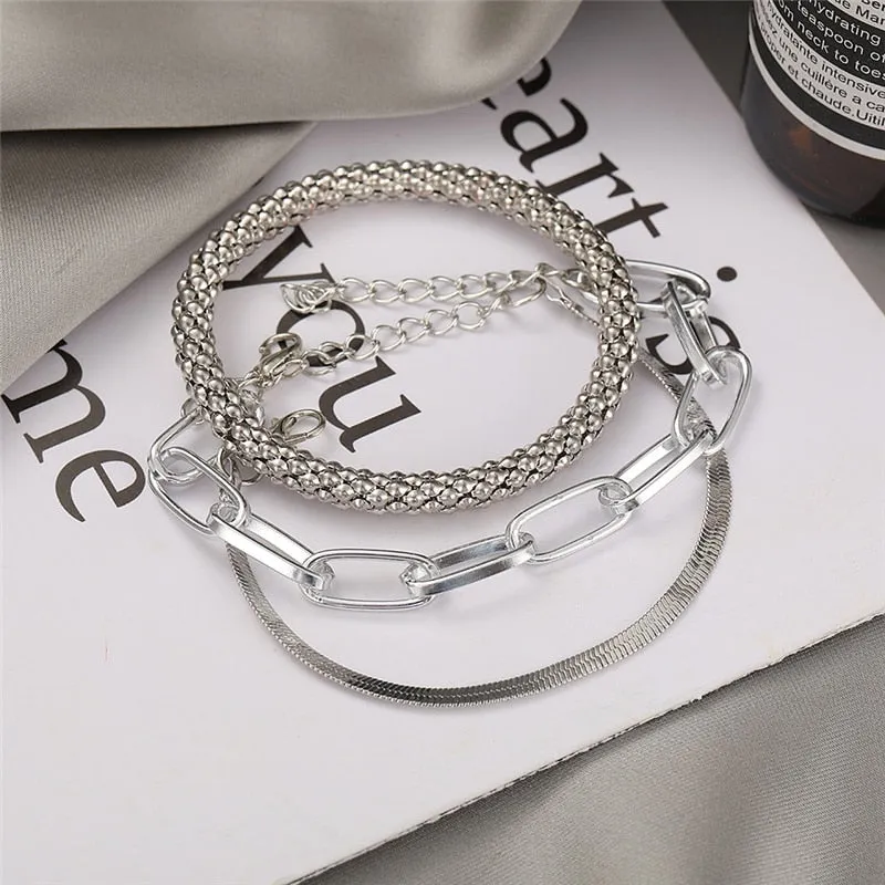 3PCS/Set Chain Bracelets