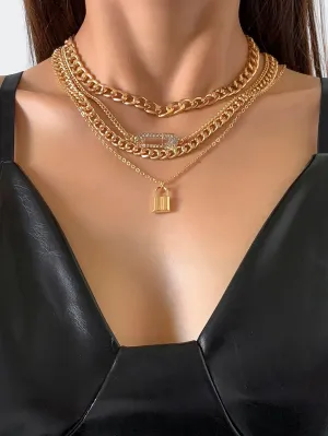 4pcs Chain Necklace  - Gold