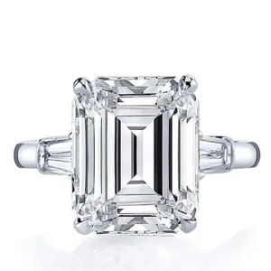 5 ct Emerald Cut Diamond White Gold Engagement Ring