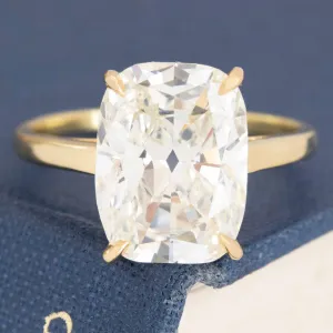 5.01ct Elongated Cushion Cut Diamond Solitaire