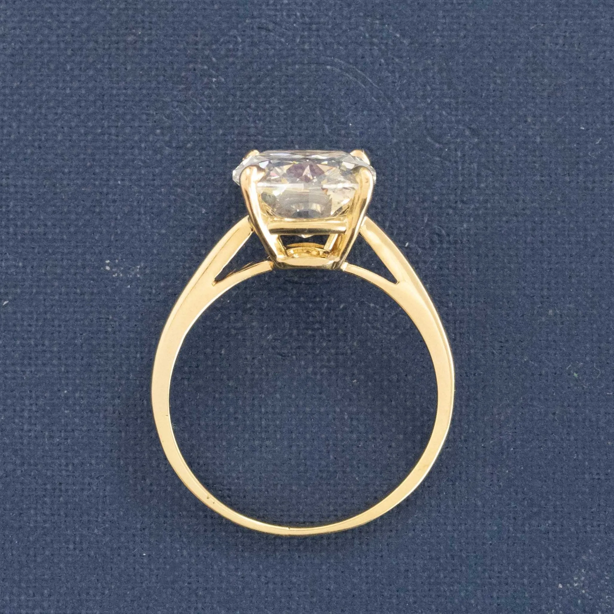 5.01ct Elongated Cushion Cut Diamond Solitaire