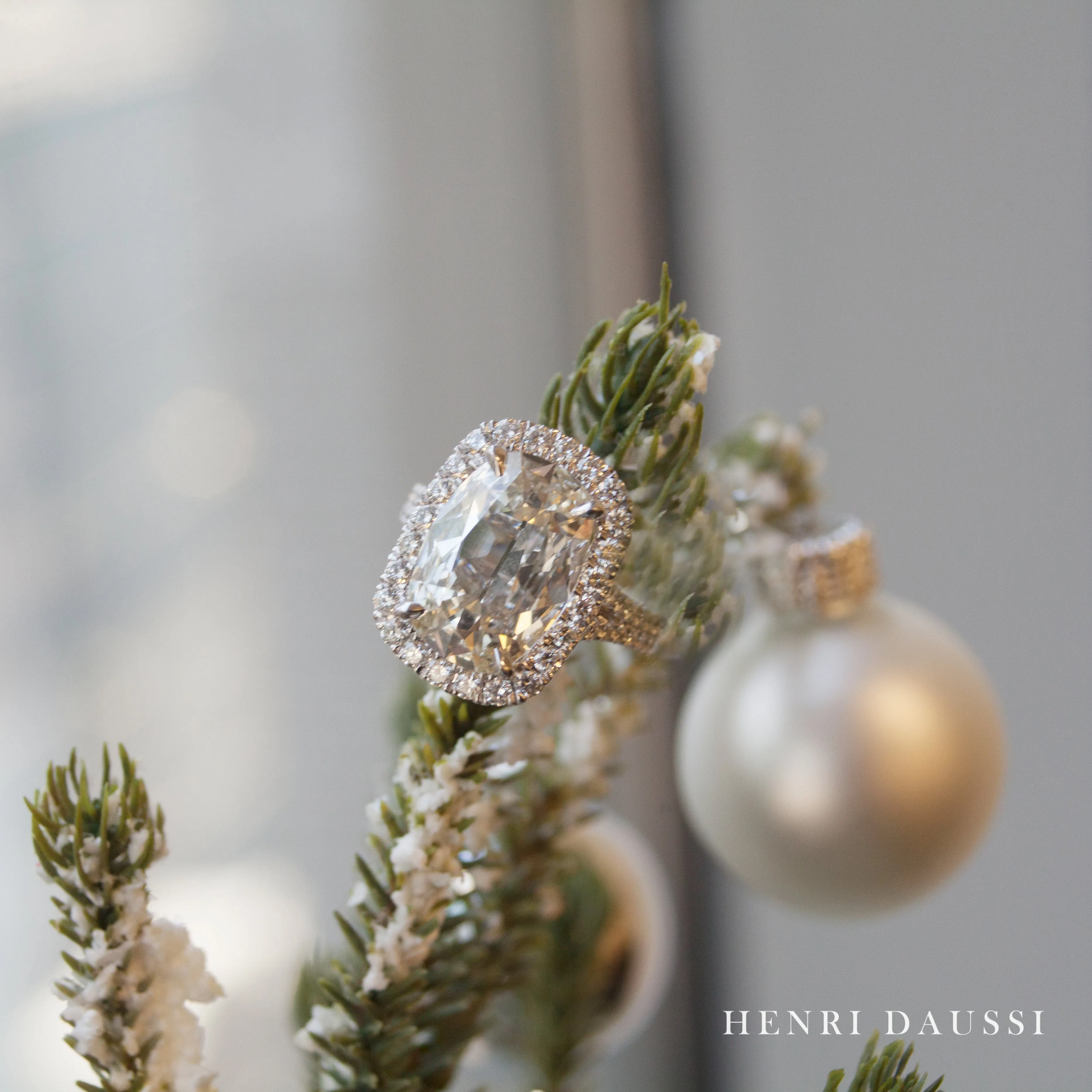 5.06CT T.W. Henri Daussi GIA Certified Cushion Cut Engagement Ring