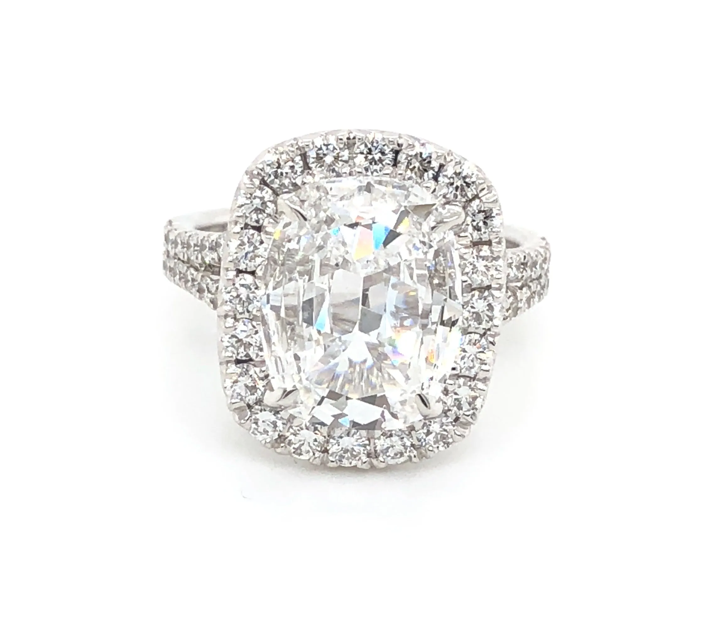 5.06CT T.W. Henri Daussi GIA Certified Cushion Cut Engagement Ring