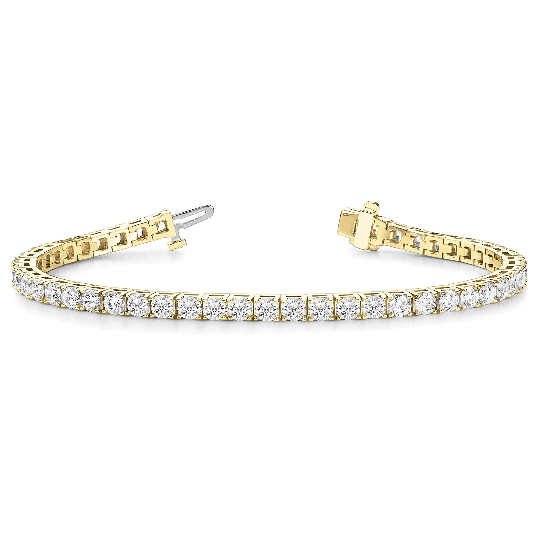 7.75 ctw Round Diamond Tennis Bracelet Four Prong Set