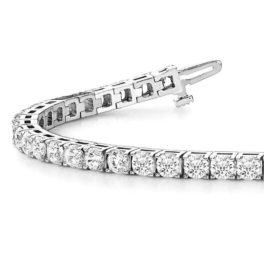7.75 ctw Round Diamond Tennis Bracelet Four Prong Set