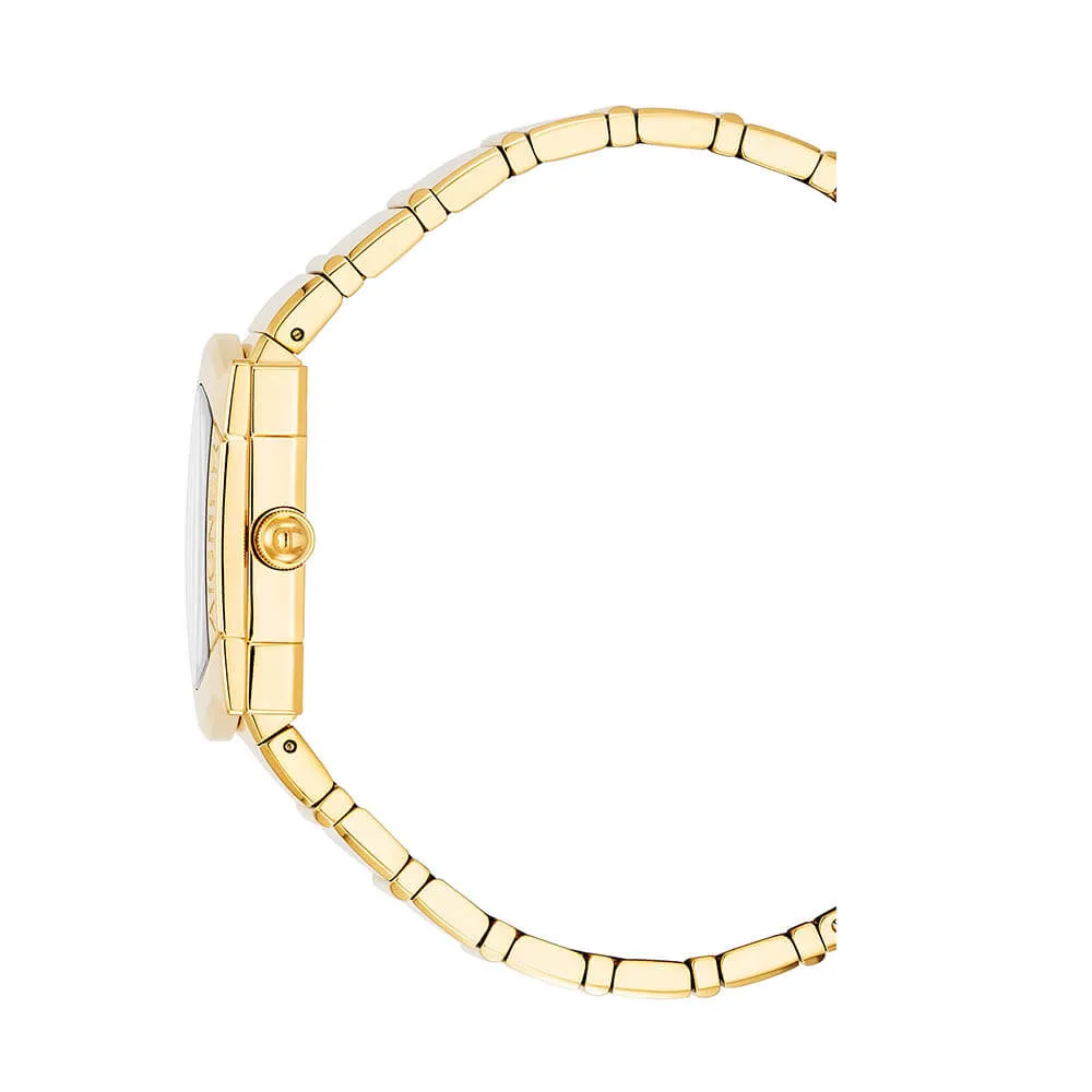 Aigner Matera Ladies Champagne MOP Gold Stainless Steel Diamond Watch