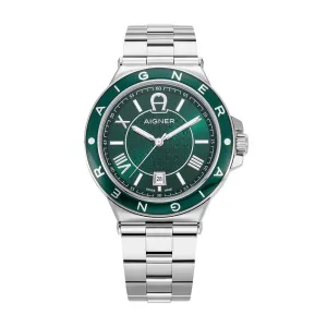 Aigner Trieste2 - Gents Bold Green Dial Stainless Steel Watch