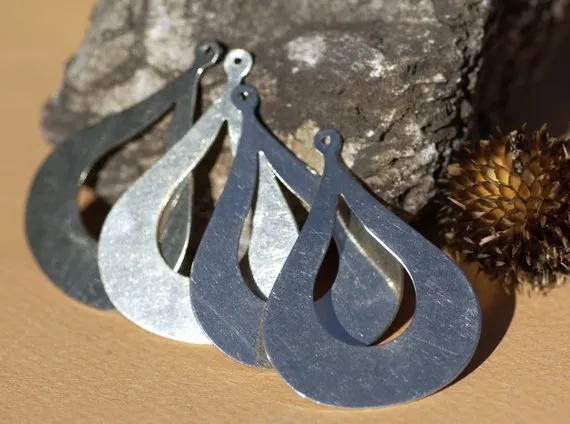 Arabic teardrop blank with cutout for layered pendants, or earrings - DIY Jewelry Supplies by SupplyDiva