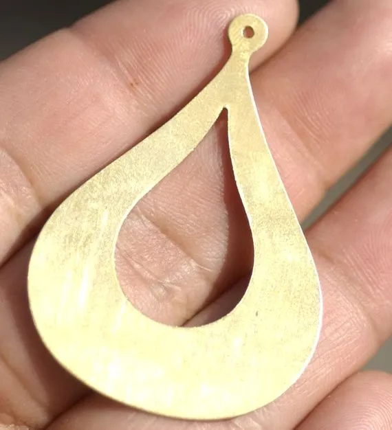 Arabic teardrop blank with cutout for layered pendants, or earrings - DIY Jewelry Supplies by SupplyDiva