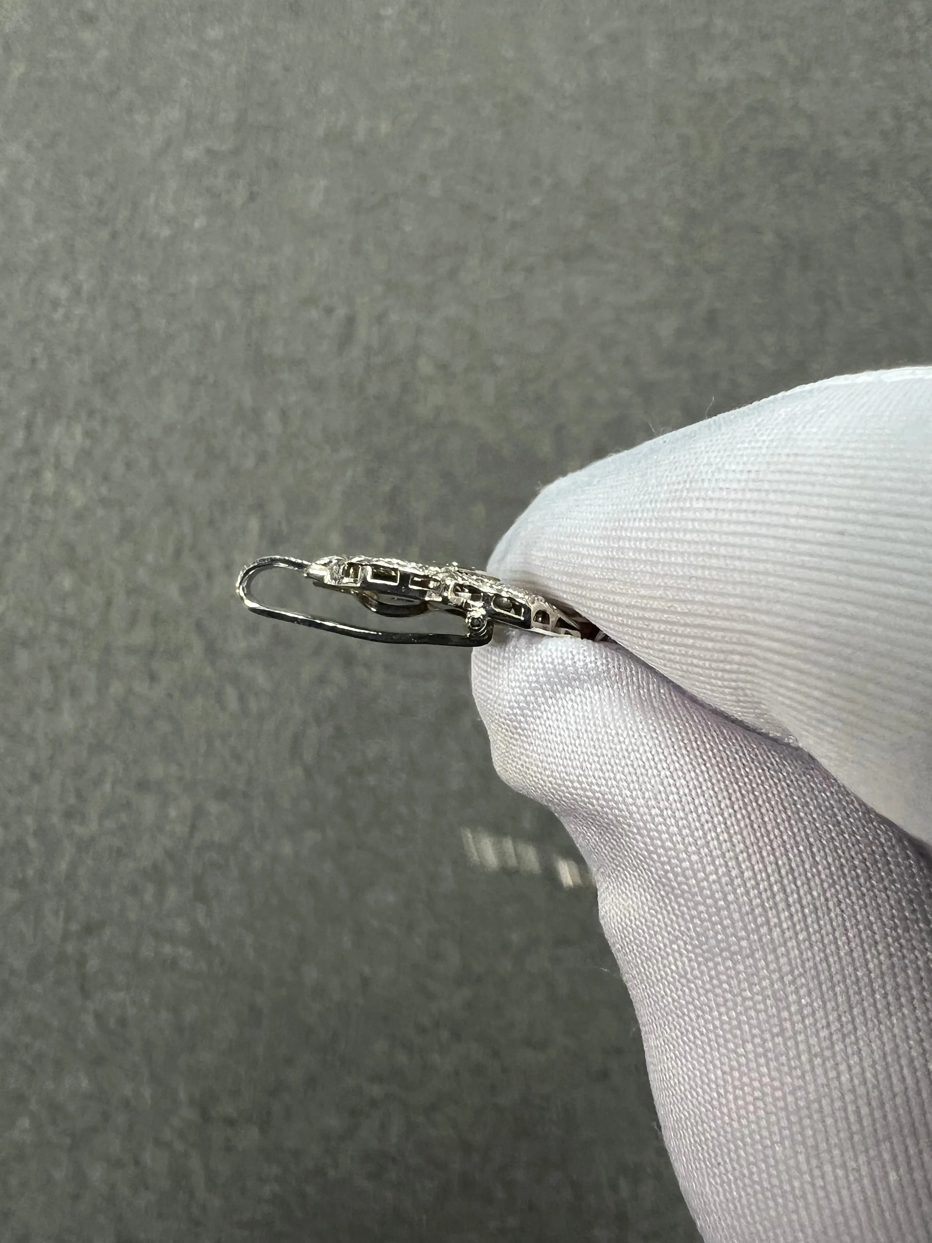 Art Deco Filigree Diamond 14k White Gold Platinum Bracelet Circa 1930s