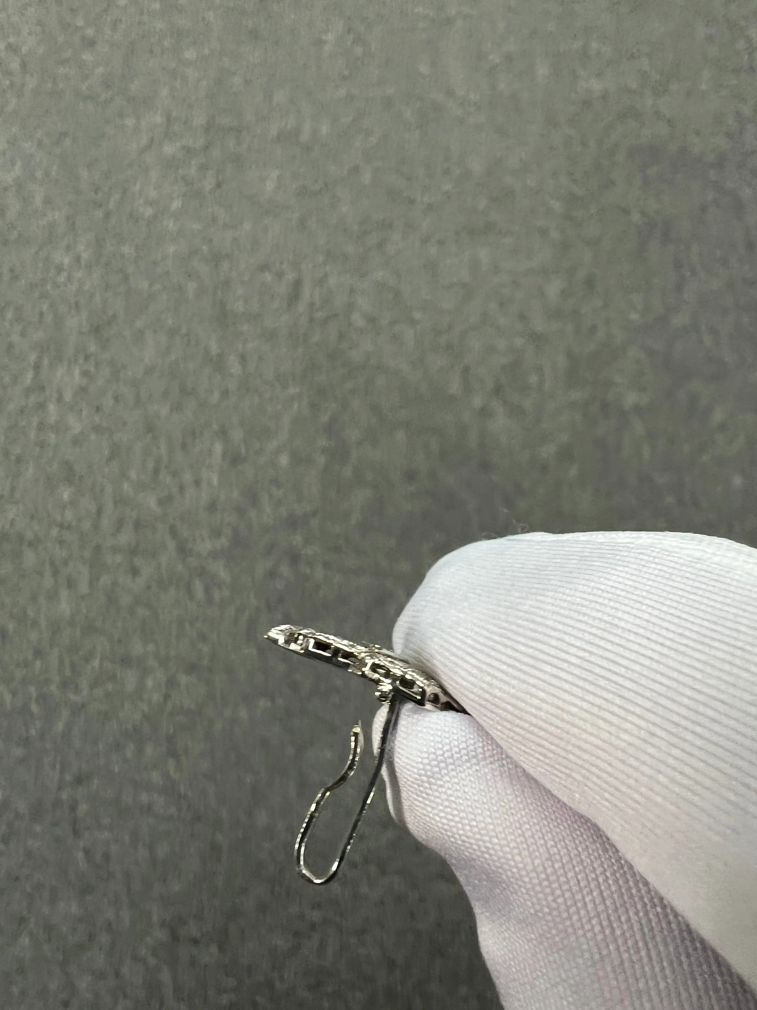 Art Deco Filigree Diamond 14k White Gold Platinum Bracelet Circa 1930s
