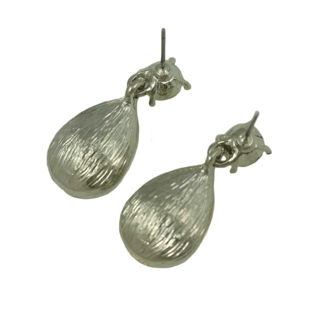 Aurora Borealis Teardrop Pierced Earring - REC420A