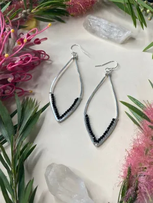Beaded Teardrop Hoops