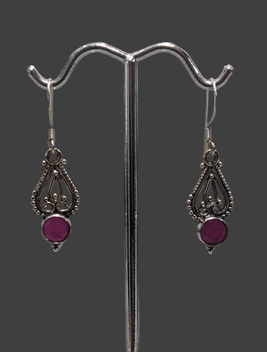 Beautifully Understated Ruby Earrings
