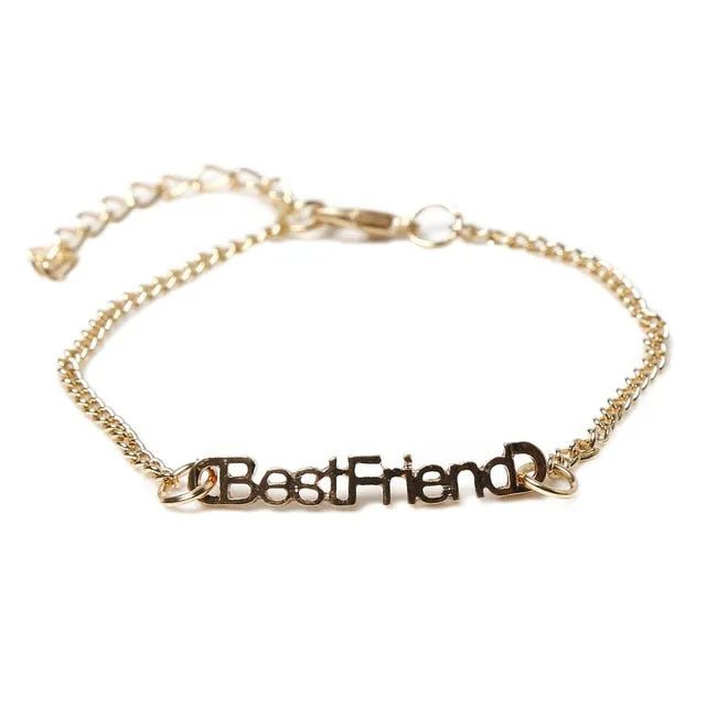 Best Friend Chain Charm Bracelet